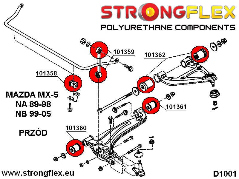 Front lower front suspension bush