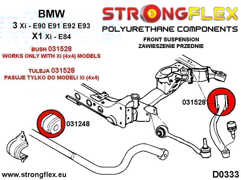 Front wishbone bush xi 4x4 SPORT