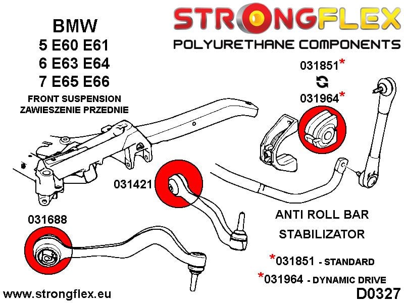 Front control arm to chassis bush