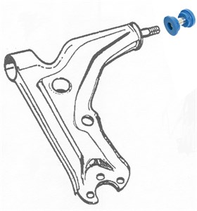 Saab 9000 Front control arm bushings, front axle polyurethane