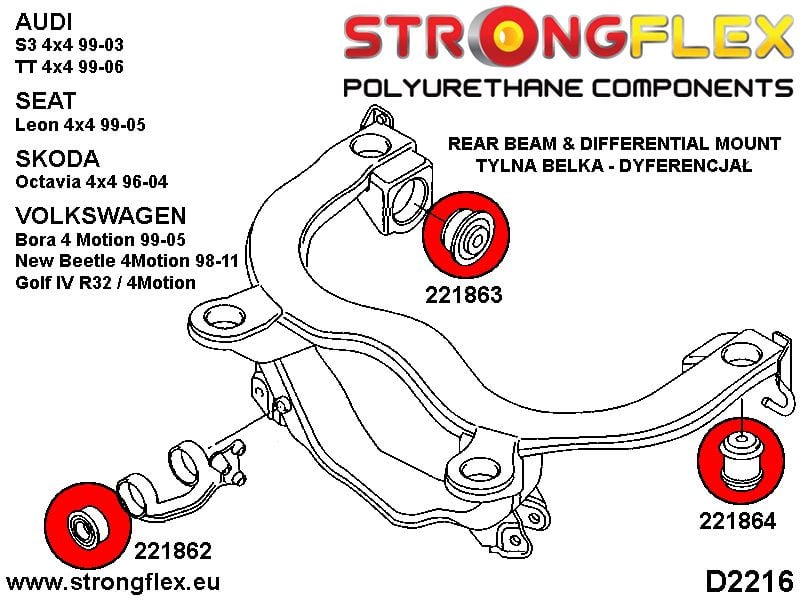 Rear diff mount - rear bush SPORT