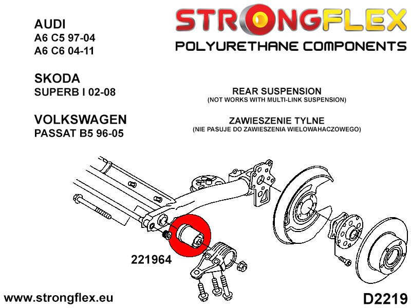 Rear beam bush SPORT