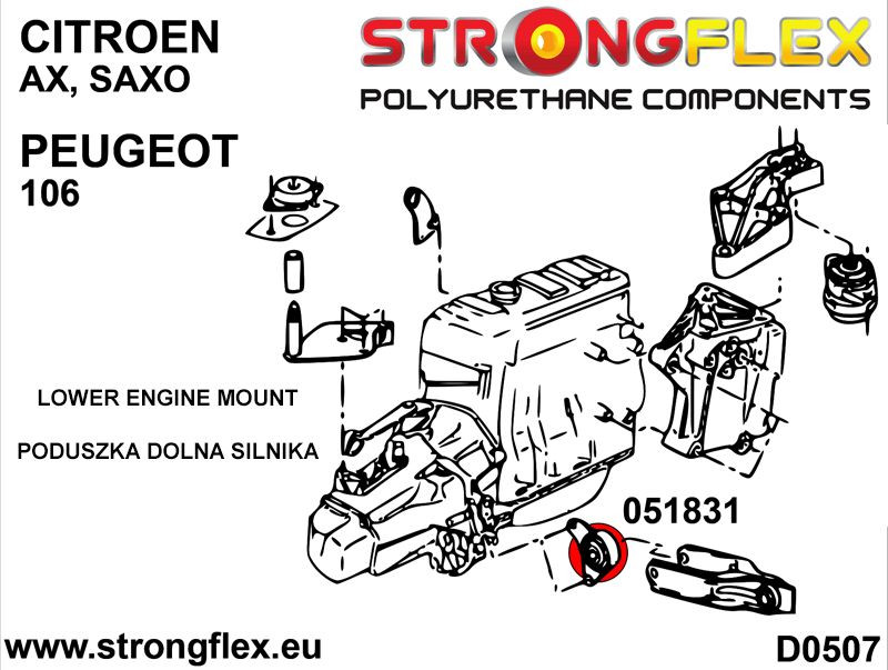 Lower engine mount SPORT