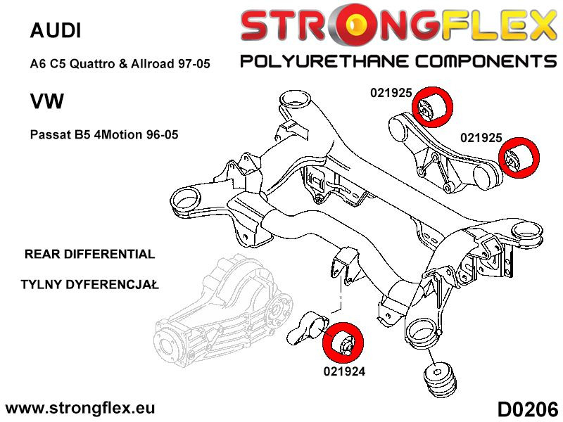 Rear diff mount - rear bush SPORT