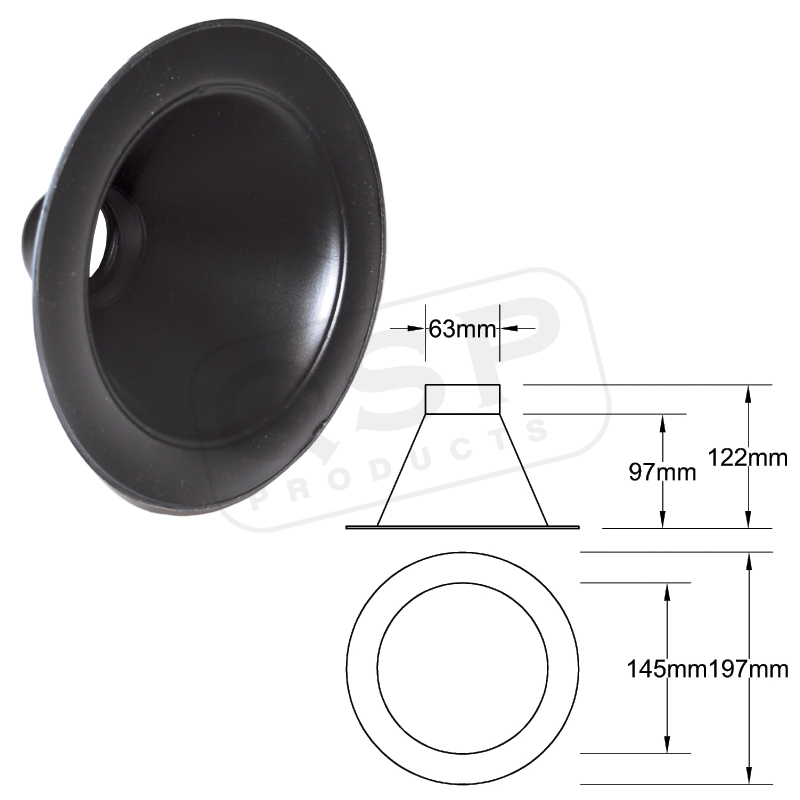 Inlet 63mm Black
