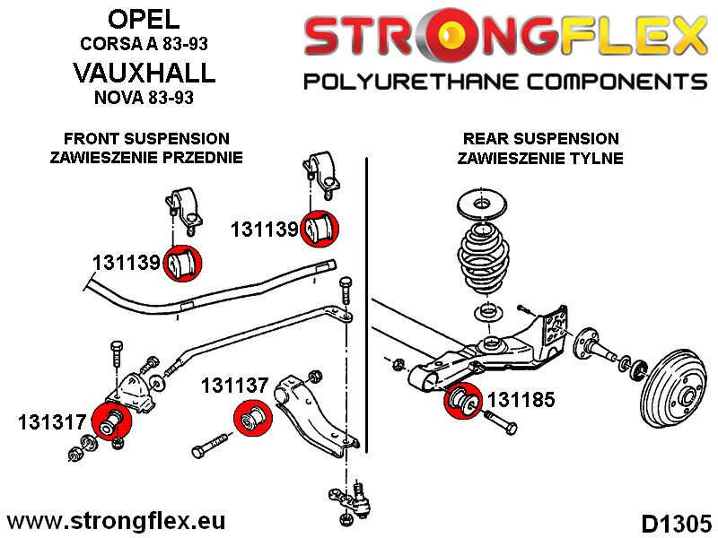 Front wishbone inner bush