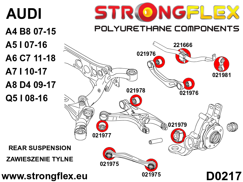 Rear anti roll bar link bush