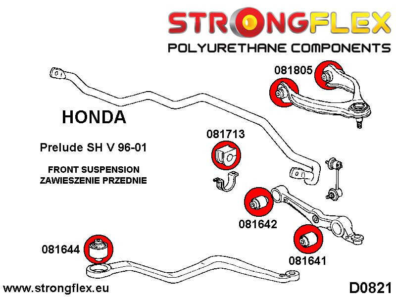 Front suspension bush kit SPORT