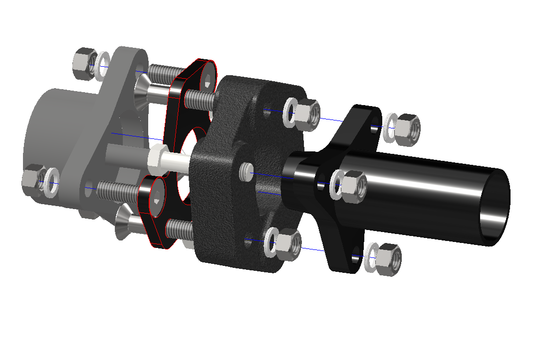 ぱんだ Adapter cardan 110mm to 96mm ZF / Getrag gearbox