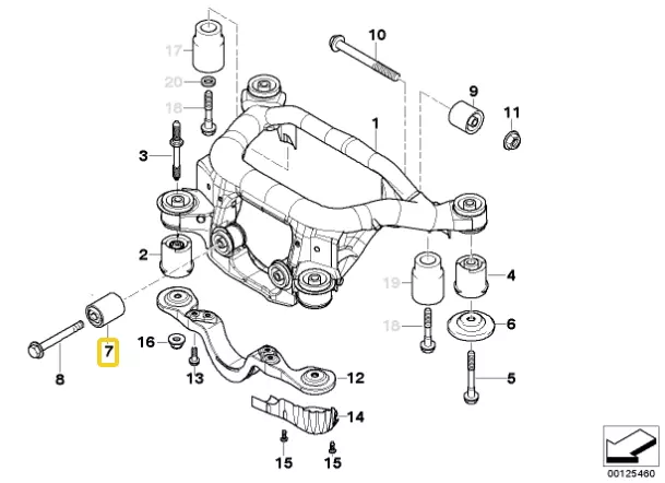IRP Differential bushing Polyurethane BMW E46