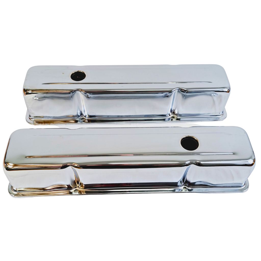 Valve Covers Small Block Chevy SBC 58-86 Chrome
