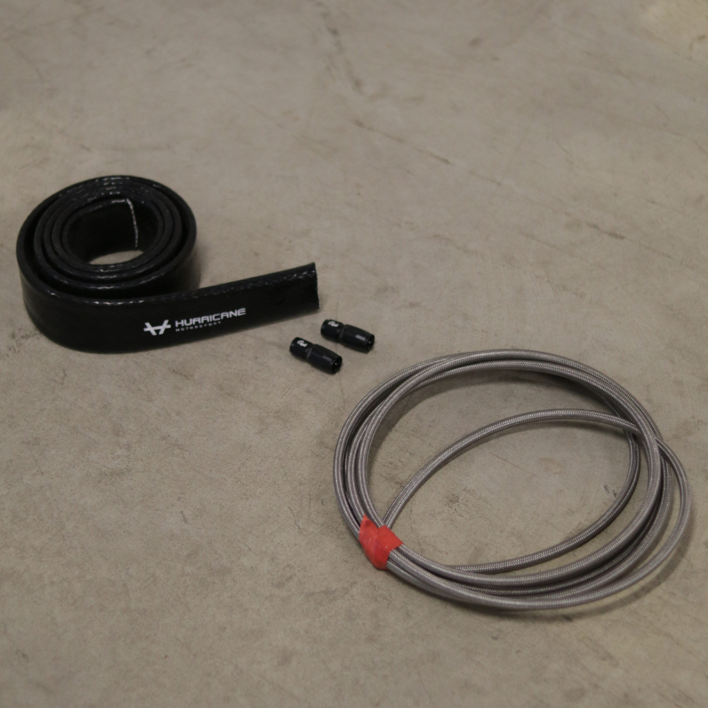 Oil in Kit Turbo 2 x Straight AN4 + Silicone Heat Protection Stocking