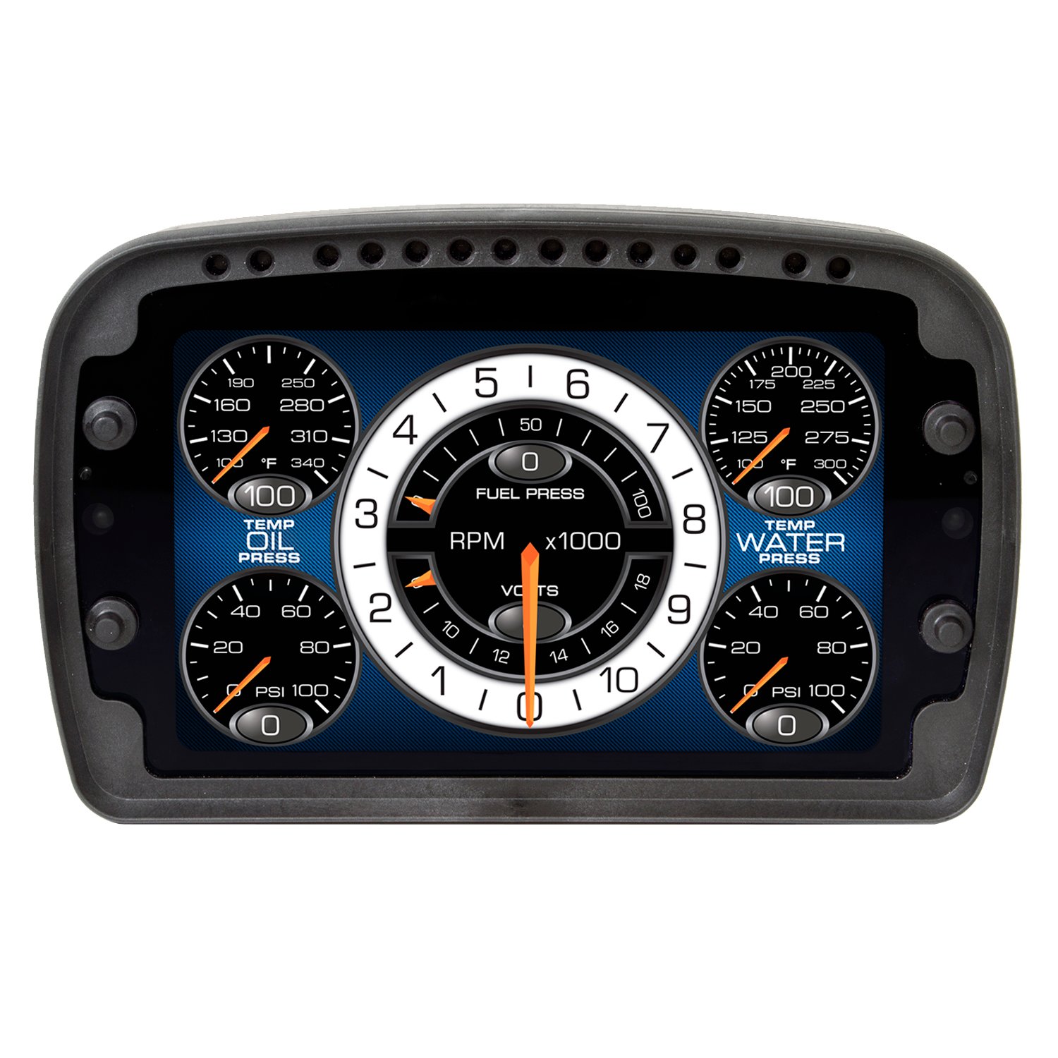 8-1/2"W X 5-1/4"H X 1-3/8" D Lcd Dash, User Configurable,