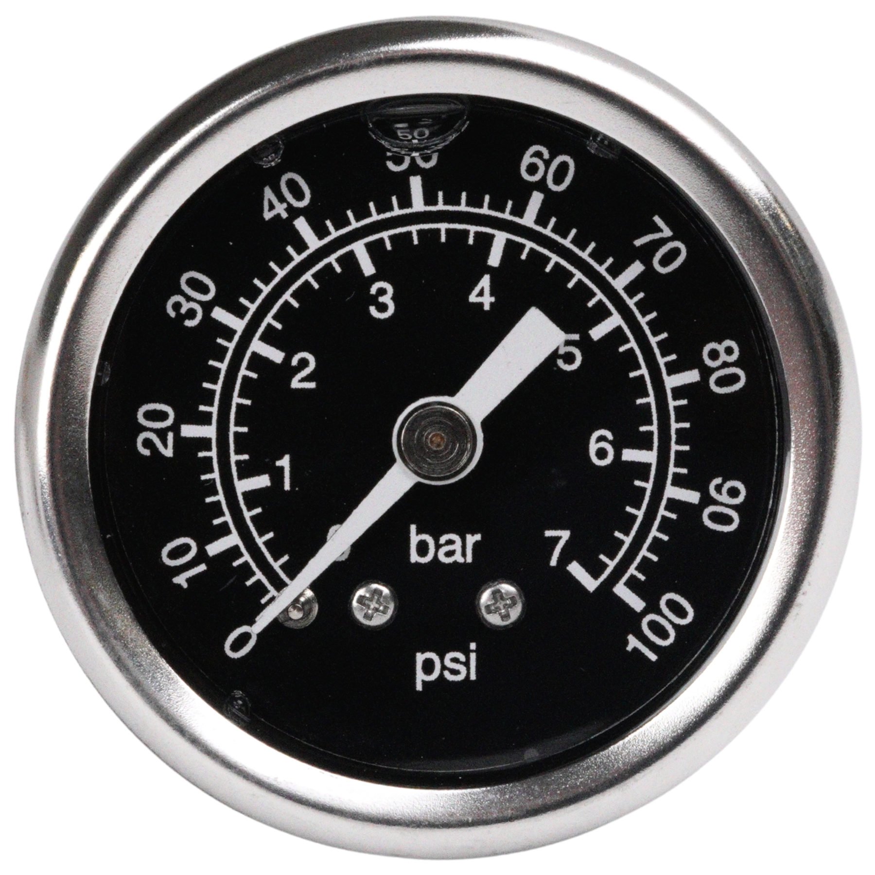Fuel pressure gauge 0-7 bar black