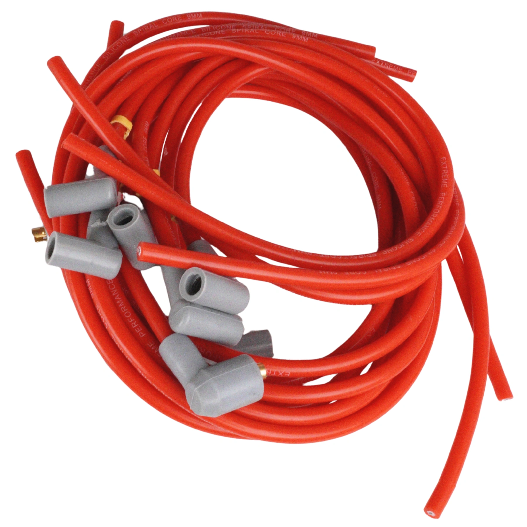 Ignition cable set 90 degrees Red