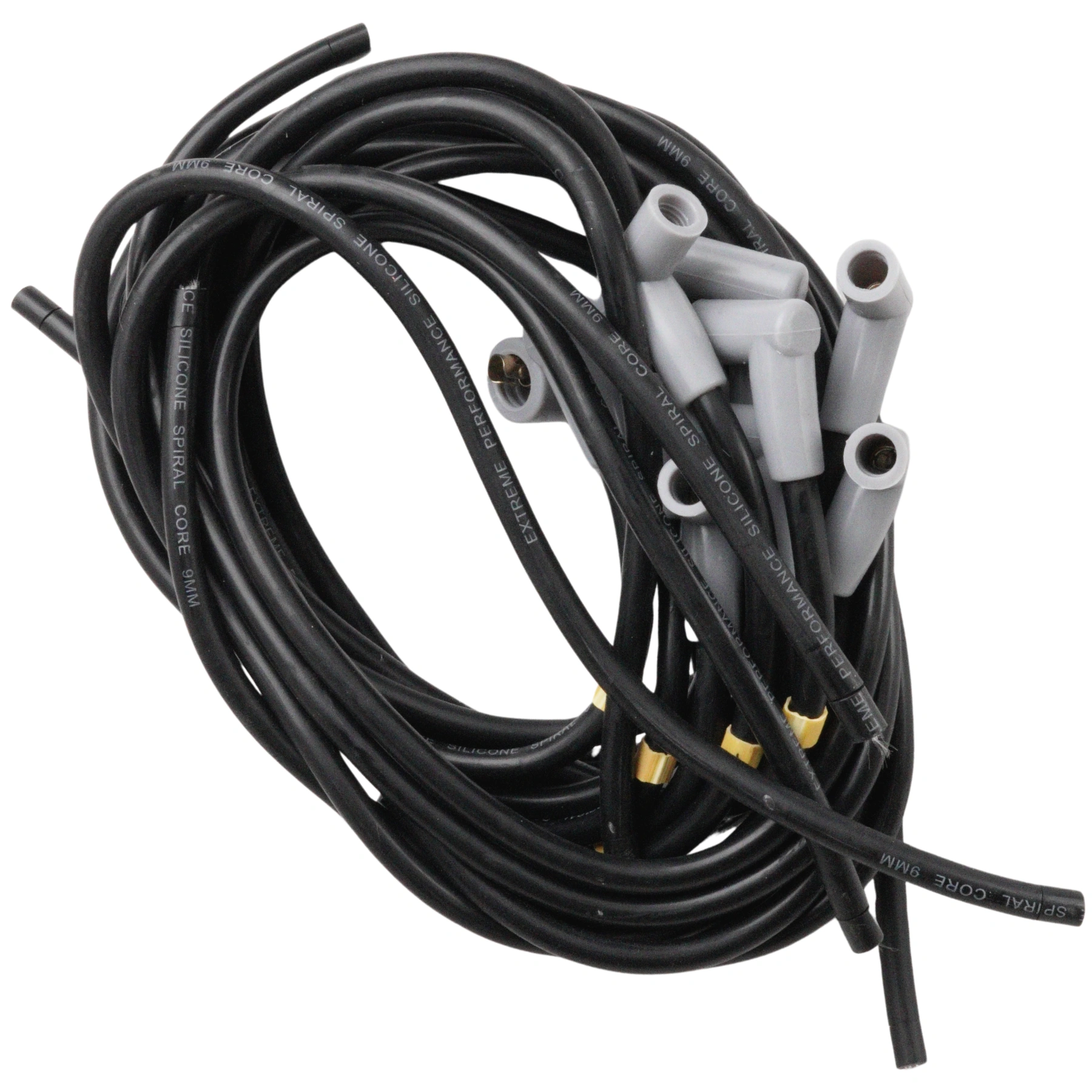 Ignition cable set 90 degrees Black
