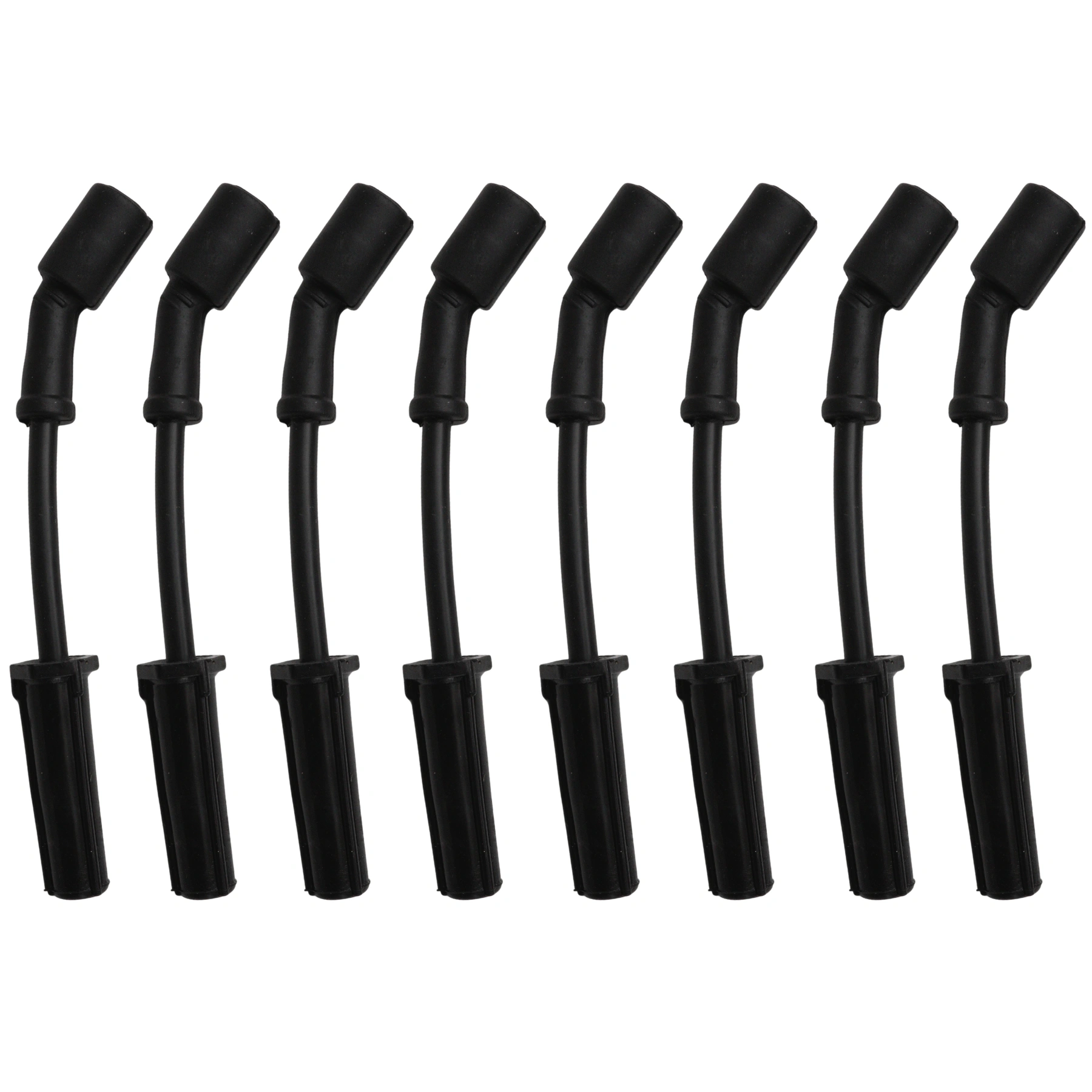 GM LS Ignition cable set straight angle Black