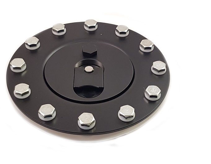 Billet fuel cap to suit fuel cell Black