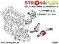 Engine mount rear lower inserts