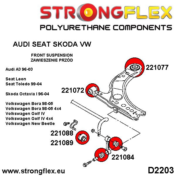Front wishbone front bush 30mm