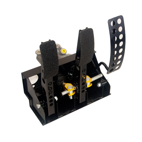 OBP Floor mounted pedal box 3 pedals 2x master cylinders (Cable Clutch)