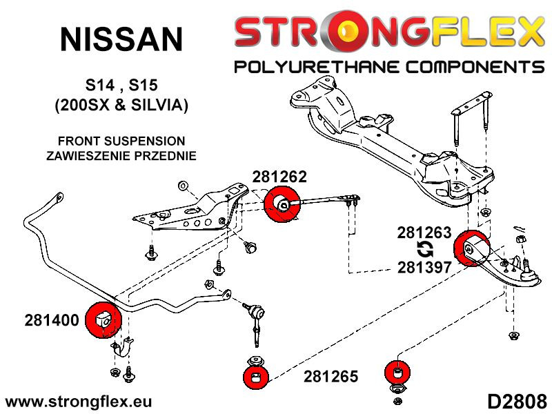 Front anti roll bar bush