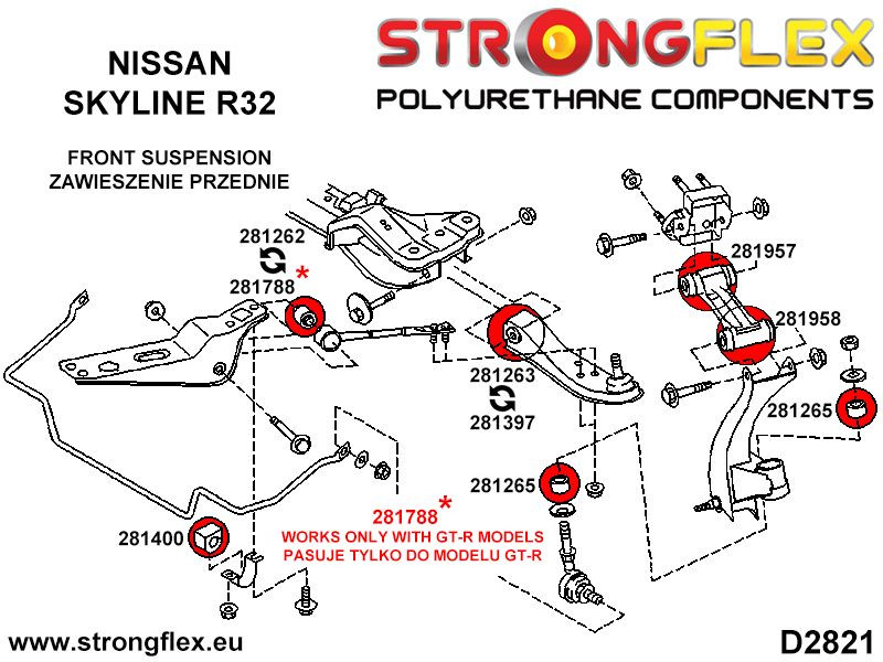 Front anti roll bar bush