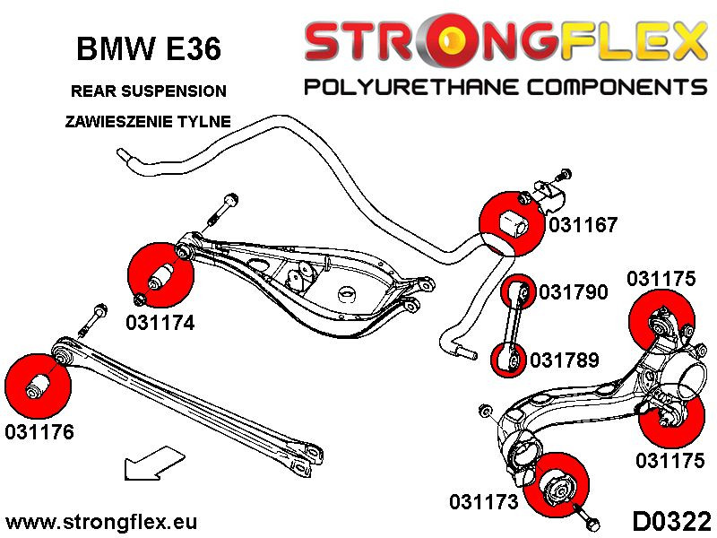 Front & rear suspension bush kit