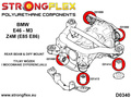 Rear beam mounting bushes kit