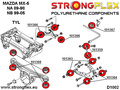 Rear suspension polyurethane bush kit