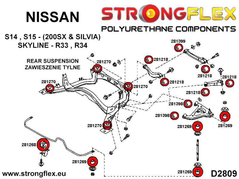 Full suspension bush kit SPORT