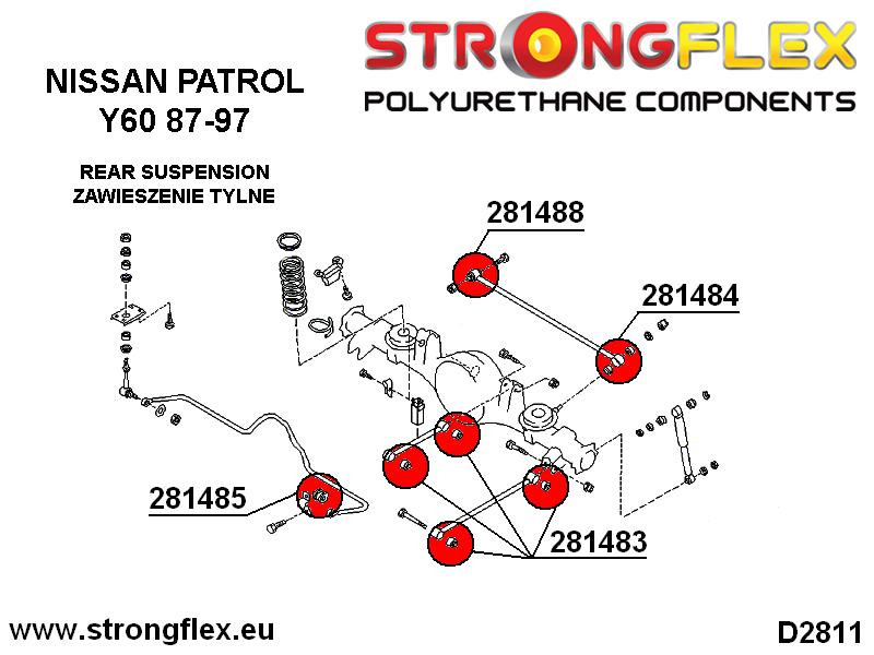 Rear suspension bush kit