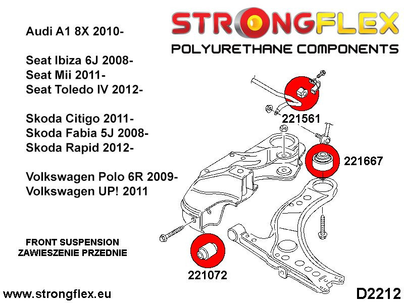 Front suspension bush kit
