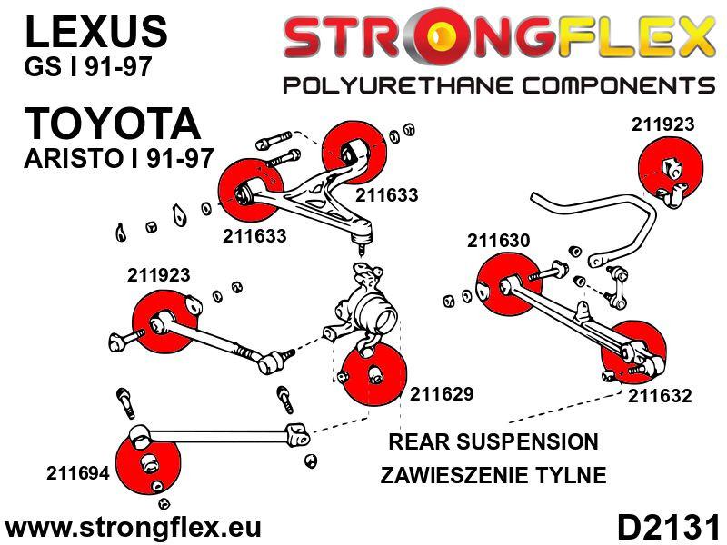 Toyota Supra MKIV Rear track control arm inner bush SPORT