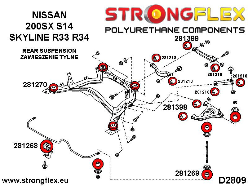Full suspension bush kit R33 R34