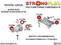 Toyota Supra MKIV Rear subframe - rear bush SPORT