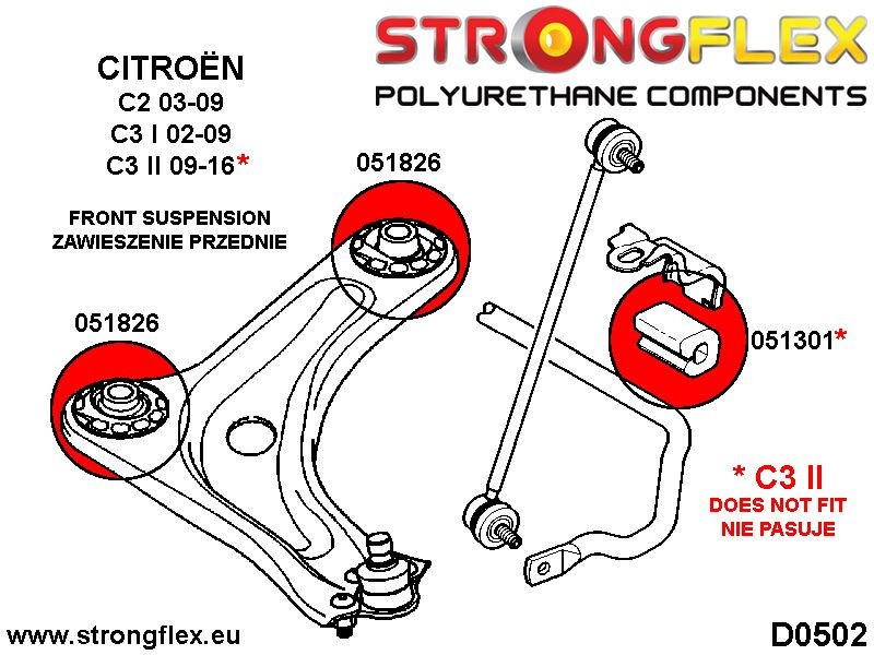 Front lower arm bush SPORT