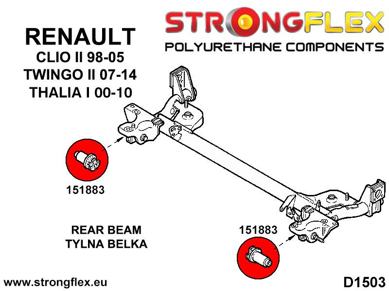 Rear beam bush SPORT