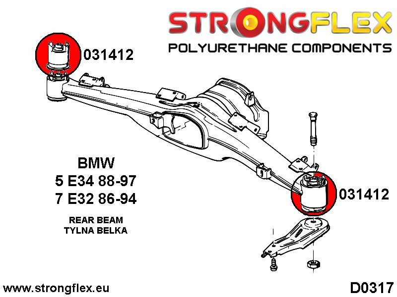 Rear suspension bush kit