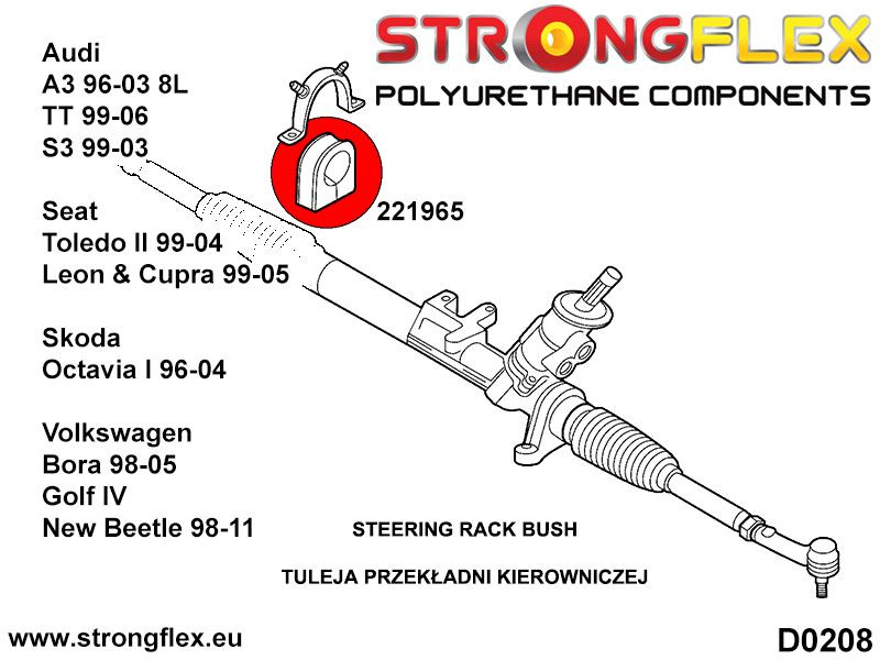 Steering rack mount bush SPORT