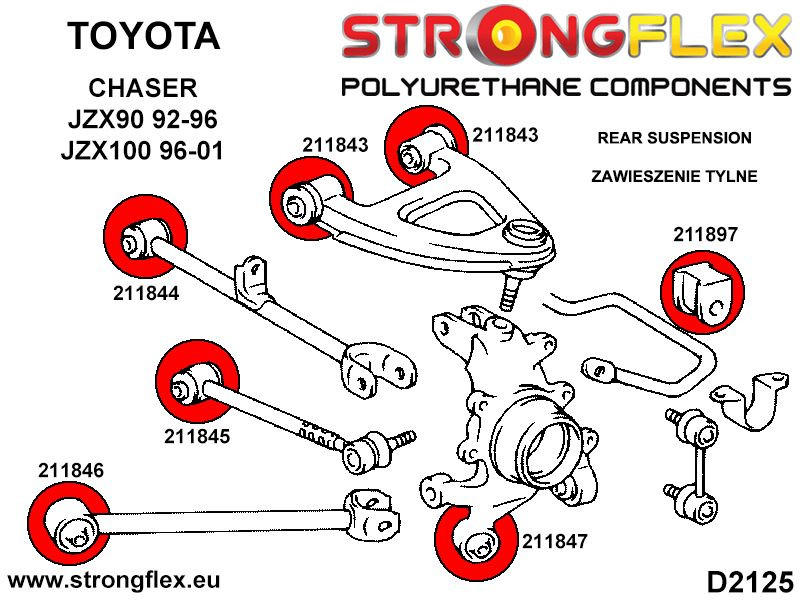 Rear suspension rod bush
