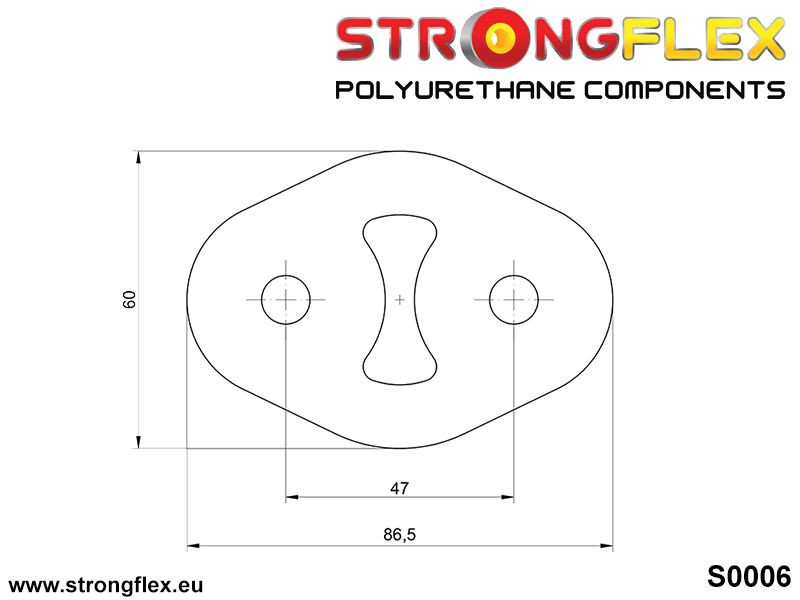 Exhaust mount hanger 47mm