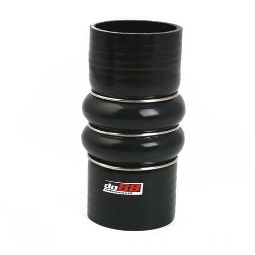 Silicone hose Black Flex Connection 2-Humps 4'' (102mm)