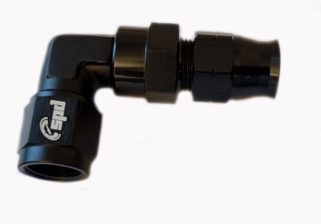 AN8 - 1/2" female Aluminum tube cutter fitting - 90°