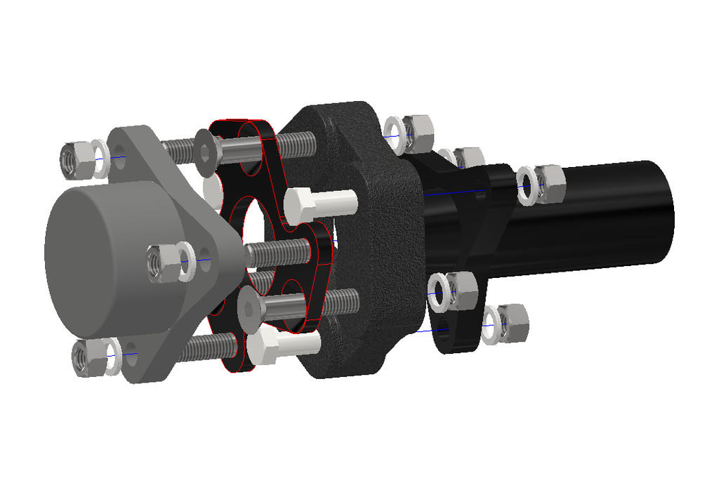 Adapter cardan 110mm to 96mm ZF / Getrag gearbox