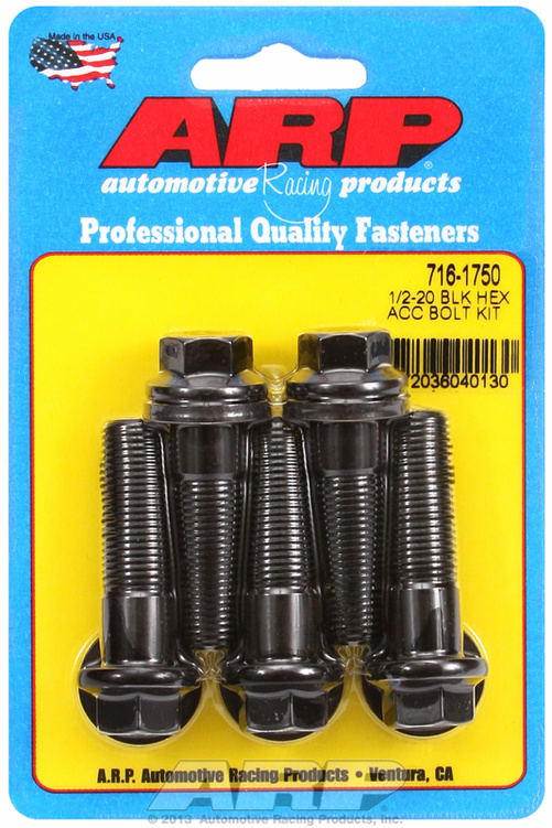 ARP Bolt Kit 1/2-20 x 1.750 Black Oxide Hex