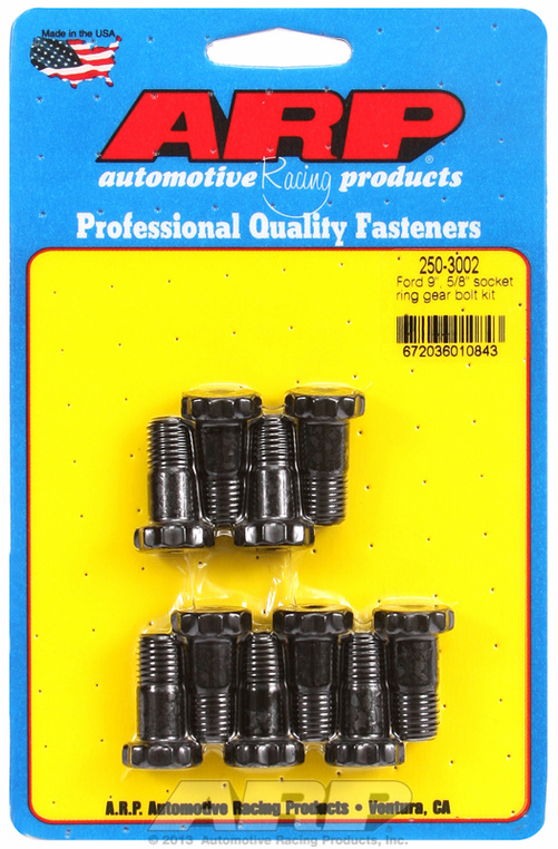 Ford 9"". 7/16"" diameter. 5/8"" socket ring gear bolt kit"