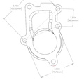 Downpipe flange Holset HE221W #7 (5-bolt) Stainless steel