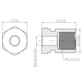 Brake fitting female M12x1