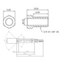 Brake fitting male 3/8-24 Stainless Steel (swivel)
